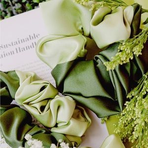 3Pack Tea Leaves Two-Toned Scrunchies:  {Grand}